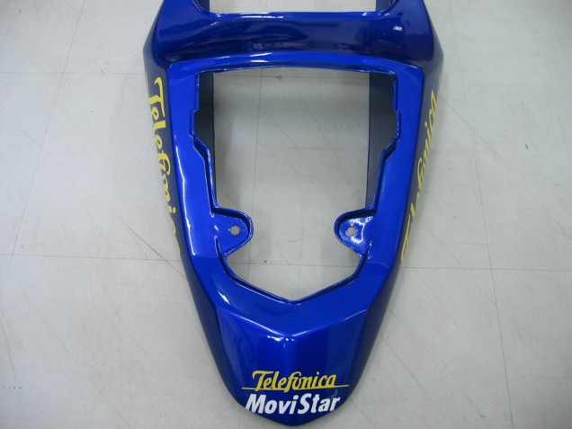 2004-2005 Suzuki GSXR 600 / GSXR 750 Motorcycle Fairings - Blue White Yellow Green Telefonica Motul MoviStar Australia