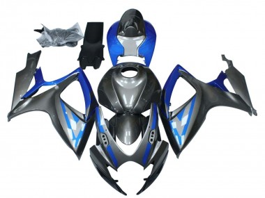 2006-2007 Suzuki GSXR 600 / GSXR 750 Motorcycle Fairings - Blue Grey Black Australia