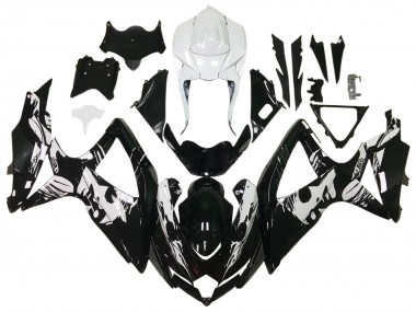 2006-2007 Suzuki GSXR 600 / GSXR 750 Motorcycle Fairings - Glossy Black White Australia