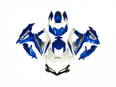 2006-2007 Suzuki GSXR 600 / GSXR 750 Motorcycle Fairings - White Blue Australia