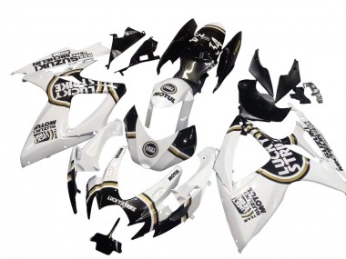 2006-2007 Suzuki GSXR 600 / GSXR 750 Motorcycle Fairings - White Black Lucky Strike Motul Australia
