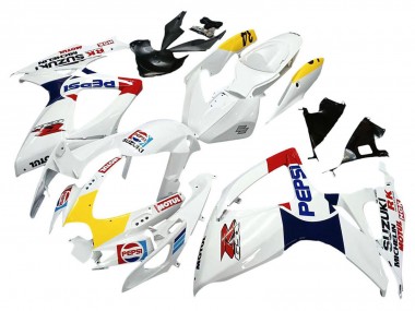 2006-2007 Suzuki GSXR 600 / GSXR 750 Motorcycle Fairings - White Red Yellow Motul Australia