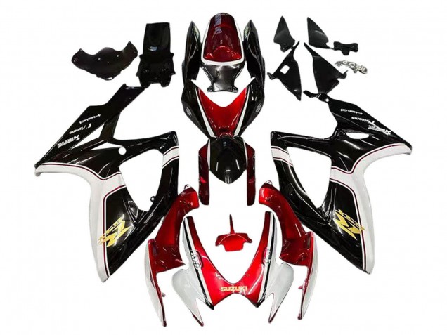 2006-2007 Suzuki GSXR 600 / GSXR 750 Motorcycle Fairings - Red White Black Yellow Australia