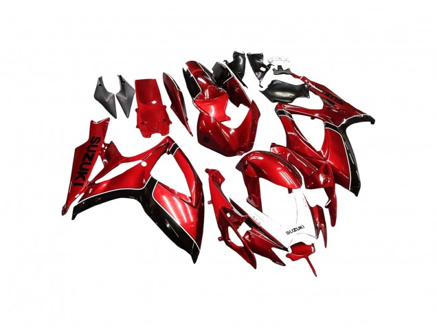 2006-2007 Suzuki GSXR 600 / GSXR 750 Motorcycle Fairings - Red Black Australia