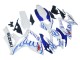 2006-2007 Suzuki GSXR 600 / GSXR 750 Motorcycle Fairings - White Blue Flame Australia