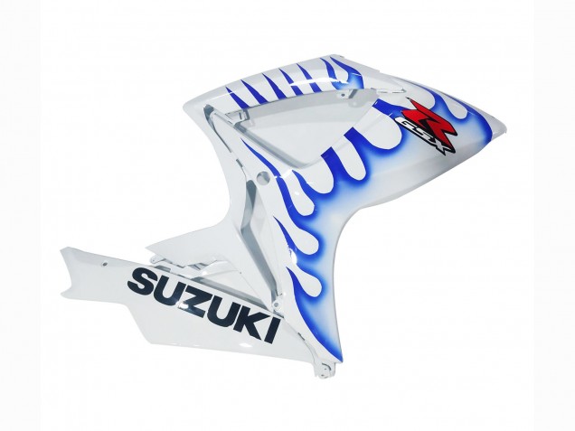 2006-2007 Suzuki GSXR 600 / GSXR 750 Motorcycle Fairings - White Blue Flame Australia