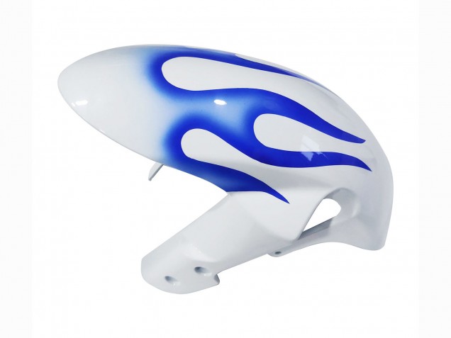 2006-2007 Suzuki GSXR 600 / GSXR 750 Motorcycle Fairings - White Blue Flame Australia