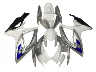 2006-2007 Suzuki GSXR 600 / GSXR 750 Motorcycle Fairings - White Silver Blue Black Australia