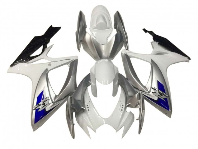 2006-2007 Suzuki GSXR 600 / GSXR 750 Motorcycle Fairings - White Silver Blue Black Australia