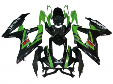 2008-2010 Suzuki GSXR 600 / GSXR 750 Motorcycle Fairings - Green Glossy Black Australia