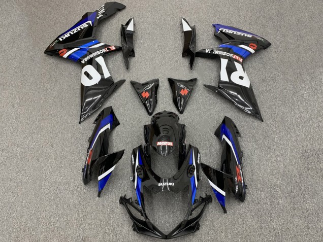 2008-2010 Suzuki GSXR 600 / GSXR 750 Motorcycle Fairings - Glossy Black White Blue Red Australia