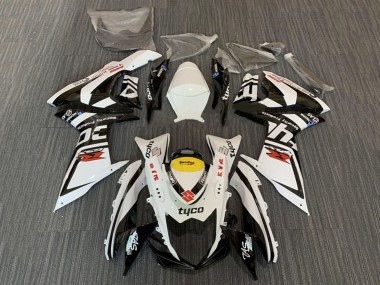 2008-2010 Suzuki GSXR 600 / GSXR 750 Motorcycle Fairings - White Yellow Black Tyco Australia