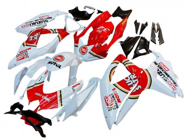 2008-2010 Suzuki GSXR 600 / GSXR 750 Motorcycle Fairings - White Red Motul Lucky Strike Australia