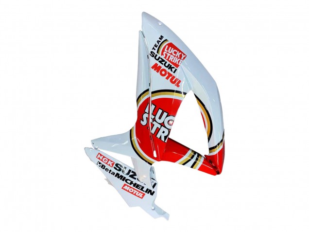 2008-2010 Suzuki GSXR 600 / GSXR 750 Motorcycle Fairings - White Red Motul Lucky Strike Australia