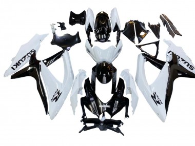 2008-2010 Suzuki GSXR 600 / GSXR 750 Motorcycle Fairing - White Black Australia