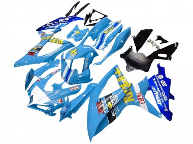 2008-2010 Suzuki GSXR 600 / GSXR 750 Motorcycle Fairings - Blue Yellow Rizla Australia