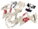 2008-2010 Suzuki GSXR 600 / GSXR 750 Motorcycle Fairings - Cream White Red Black Australia