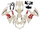 2008-2010 Suzuki GSXR 600 / GSXR 750 Motorcycle Fairings - Cream White Red Black Australia
