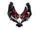 2008-2010 Suzuki GSXR 600 / GSXR 750 Motorcycle Fairings - Glossy Black Orange Flame Australia