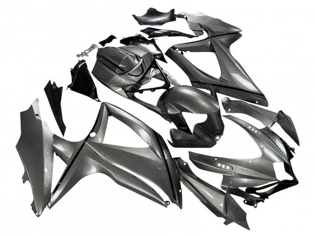 2008-2010 Suzuki GSXR 600 / GSXR 750 Motorcycle Fairings - Matte Grey Black Australia