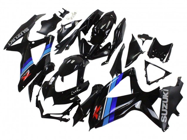 2008-2010 Suzuki GSXR 600 / GSXR 750 Motorcycle Fairings - Glossy Black Blue Australia