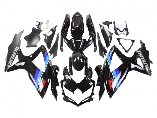 2008-2010 Suzuki GSXR 600 / GSXR 750 Motorcycle Fairings - Glossy Black Blue Australia