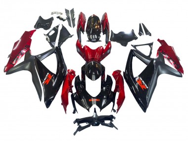 2008-2010 Suzuki GSXR 600 / GSXR 750 Motorcycle Fairing - Red Glossy Black Australia