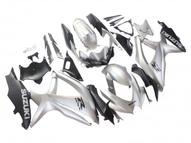 2008-2010 Suzuki GSXR 600 / GSXR 750 Motorcycle Fairings - Silver Matte Black Australia