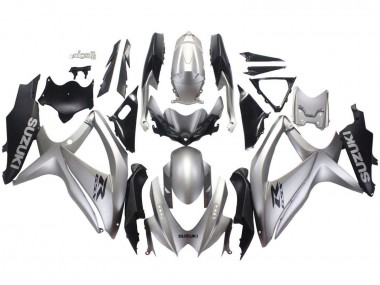 2008-2010 Suzuki GSXR 600 / GSXR 750 Motorcycle Fairings - Silver Matte Black Australia