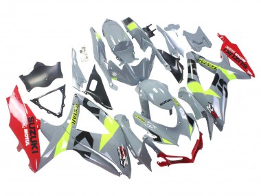 2008-2010 Suzuki GSXR 600 / GSXR 750 Motorcycle Fairings - Grey Yellow Red Australia