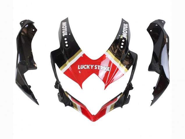 2008-2010 Suzuki GSXR 600 / GSXR 750 Motorcycle Fairings - Glossy Black Red White Motul Lucky Strike Australia