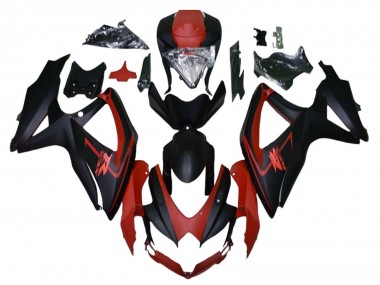 2008-2010 Suzuki GSXR 600 / GSXR 750 Motorcycle Fairings - Maroon Red Matte Black Australia