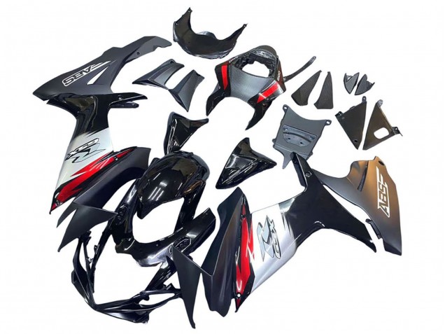 2011-2024 Suzuki GSXR 600 / GSXR 750 Motorcycle Fairings - Glossy Black Forged Carbon Fiber Silver Red Australia