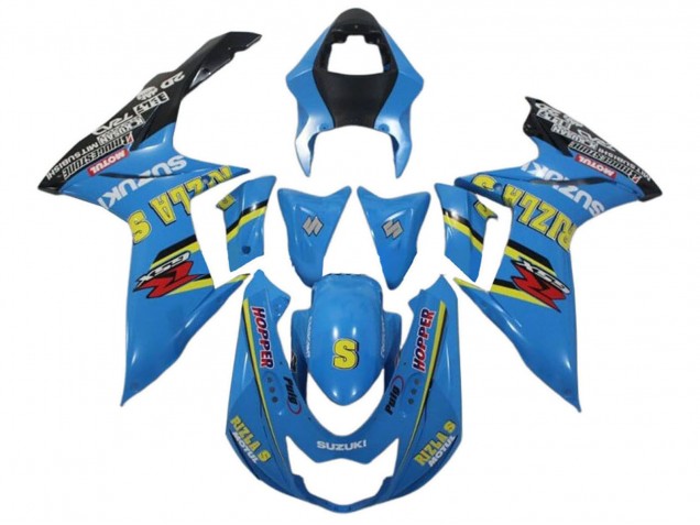 2011-2024 Suzuki GSXR 600 / GSXR 750 Motorcycle Fairings - Blue Yellow Black Rizla Australia