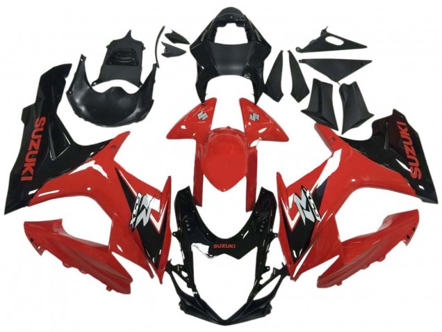 2011-2024 Suzuki GSXR 600 / GSXR 750 Motorcycle Fairing - Red Glossy Black Australia
