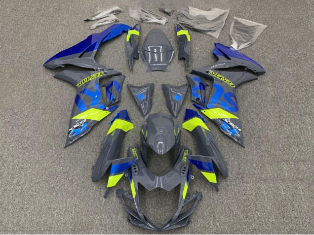 2011-2024 Suzuki GSXR 600 / GSXR 750 Motorcycle Fairings - Dark Nardo Grey Blue Fluorescent Yellow Australia