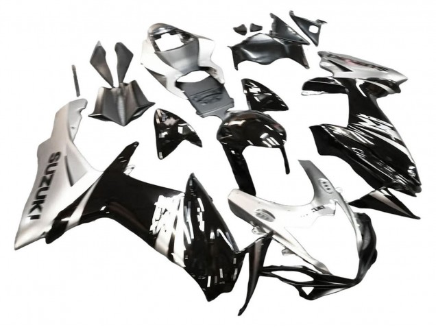 2011-2024 Suzuki GSXR 600 / GSXR 750 Motorcycle Fairing - Glossy Black Silver Australia