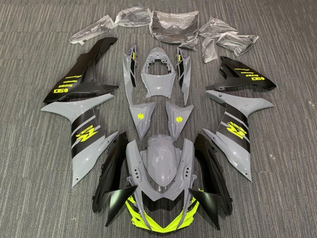 2011-2024 Suzuki GSXR 600 / GSXR 750 Motorcycle Fairings - Nardo Grey Neon Yellow Black Australia