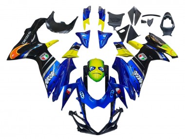 2011-2024 Suzuki GSXR 600 / GSXR 750 Motorcycle Fairings - Blue Yellow Australia