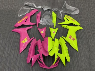 2011-2024 Suzuki GSXR 600 / GSXR 750 Motorcycle Fairings - Pink Yellow Split Australia