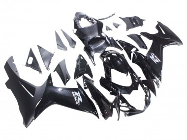 2011-2024 Suzuki GSXR 600 / GSXR 750 Motorcycle Fairings - Glossy Black Matte Black White Decal Australia