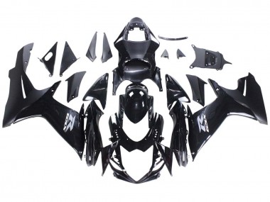 2011-2024 Suzuki GSXR 600 / GSXR 750 Motorcycle Fairings - Glossy Black Matte Black White Decal Australia