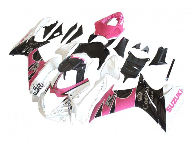 2011-2024 Suzuki GSXR 600 / GSXR 750 Motorcycle Fairings - White Pink Black Corona Australia