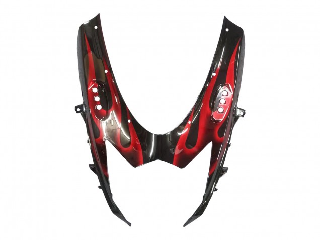 2011-2024 Suzuki GSXR 600 / GSXR 750 Motorcycle Fairings - Glossy Black Red Flame Australia