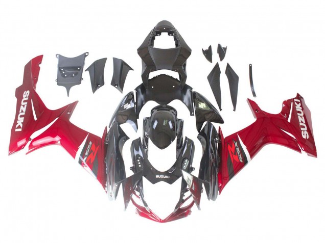 2011-2024 Suzuki GSXR 600 / GSXR 750 Bike Fairings - Red Glossy Black Australia
