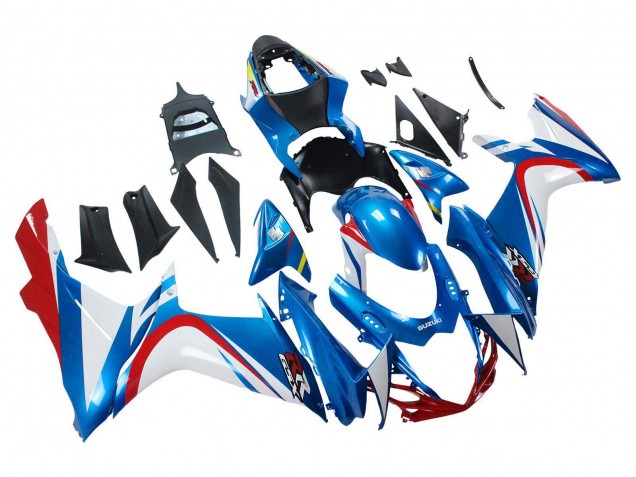 2011-2024 Suzuki GSXR 600 / GSXR 750 Motorcycle Fairings - Blue White Red Australia
