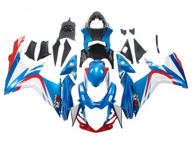 2011-2024 Suzuki GSXR 600 / GSXR 750 Motorcycle Fairings - Blue White Red Australia