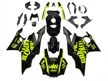 2022-2024 Yamaha YZF R3/R25 Motorcycle Fairings - Black Green ENEOS 46 Australia