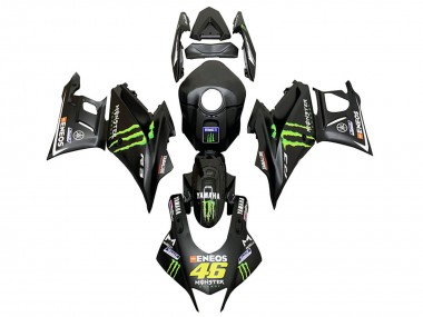 2022-2024 Yamaha YZF R3/R25 Motorcycle Fairings - Black Green Monster ENEOS 46 Australia