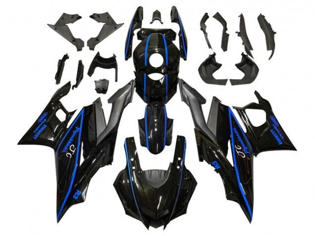 2022-2024 Yamaha YZF R3/R25 Motorcycle Fairings - Glossy Black Blue Australia